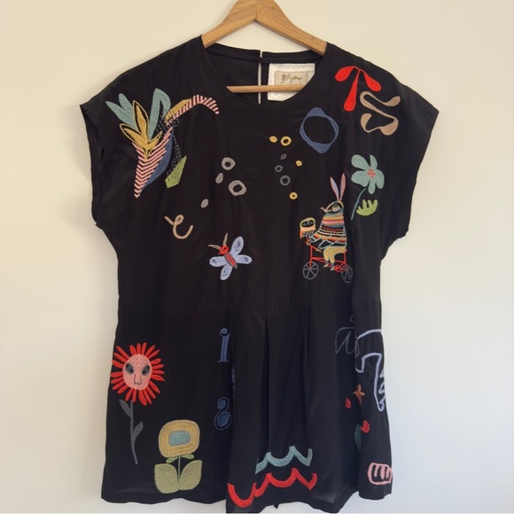 Johnny Was embellished Silk Zelia blouse Size: XS - Picture 2 of 5